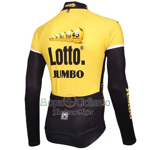Lotto NL Jumbo Ropa Ciclismo Culotte Largo 2015 Mangas Largas AMarillo y Negro